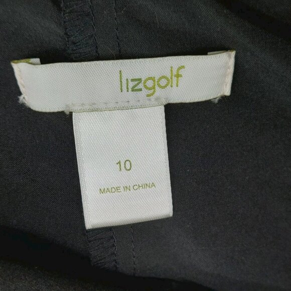 Lizgolf Women's Skort Size 10 Embroidered Side Zip Golf Skirt Black Liz Claiborn - Picture 5 of 9